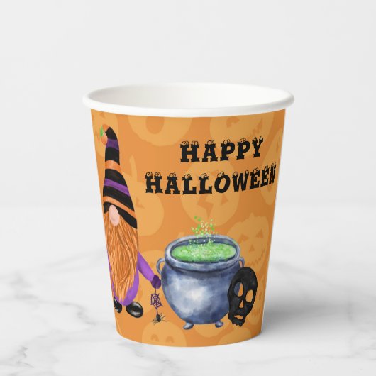 Grappige kabouters Jack o' Lantern Halloween Papieren Bekers (Achterkant)