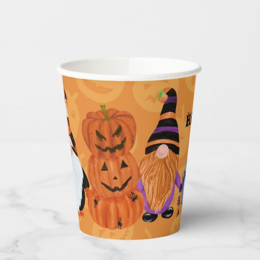 Grappige kabouters Jack o' Lantern Halloween Papieren Bekers (Links)