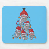 Grappige Kabouters Kerstboom Muismat (Voorkant)
