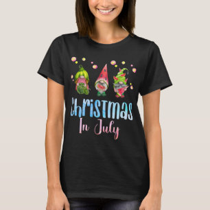 Grappige kabouters Kerstmis in juli watermeloen Ke T-shirt