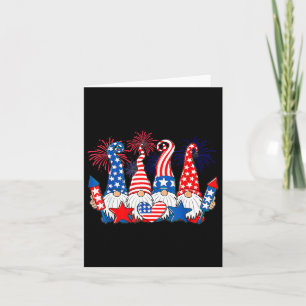 Grappige kabouters Patriottische Amerikaanse vlag Kaart