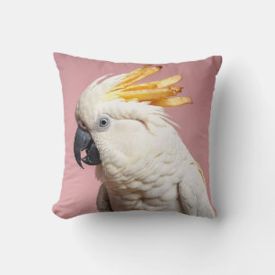 Grappige kaketoe met frites crest kussen