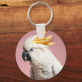 Grappige kaketoe met frites crest sleutelhanger (Achterkant)