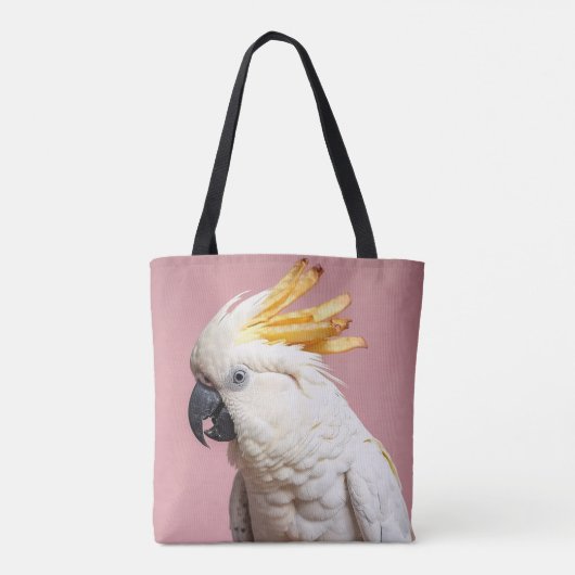 Grappige kaketoe met frites crest tote bag (Achterkant)