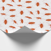 Grappige kakkerlak patroon cadeaupapier (Hoek)