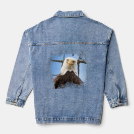 Grappige kale adelaar staren wildlife natuur humor denim jacket