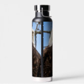 Grappige kale arend gezicht wildlife fotografie waterfles (Links)