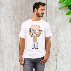 Grappige Kale Excentrieke Oude Man met Baard T-shirt