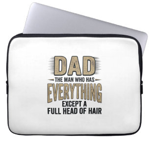 Grappige Kale Papa Vintage Typografie Shirt Ontwer Laptop Sleeve
