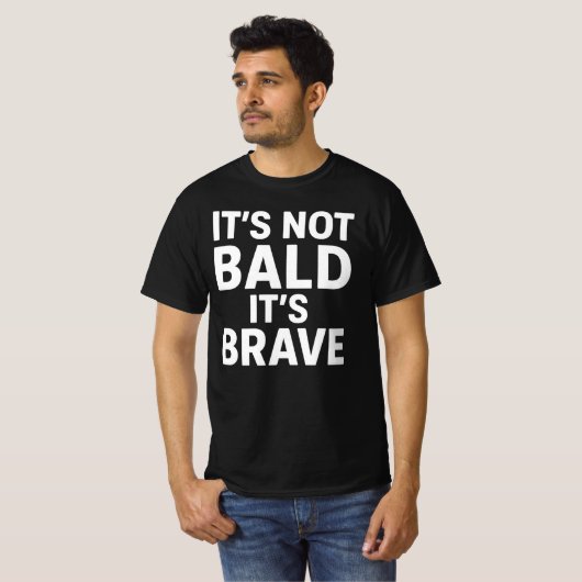 Grappige kale vader - Het is niet kaal Het is dapp T-shirt (Voorkant volledig)