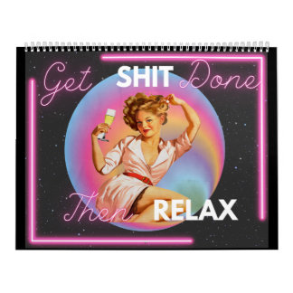 Grappige kalender voor haar cadeau vriend retro "K