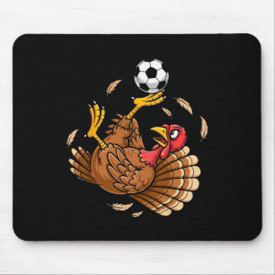 Grappige kalkoen bicycle kick voetbal thanksgiving muismat