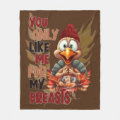 Grappige kalkoen borsten Thanksgiving Fleece Deken (Voorkant)