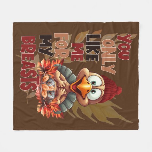 Grappige kalkoen borsten Thanksgiving Fleece Deken (Voorkant (Horizontaal))