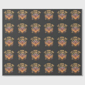 Grappige kalkoen eet Drink en F-CAW-F cawing Cadeaupapier (Vlak)