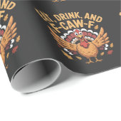 Grappige kalkoen eet Drink en F-CAW-F cawing Cadeaupapier (Rol Hoek)