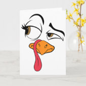 Grappige kalkoen koele kalkoen Thanksgiving kostuu Kaart (Gele Bloem)