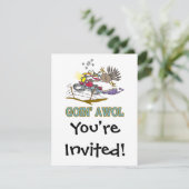 grappige kalkoen met AWOL Kaart (Staand voorkant)