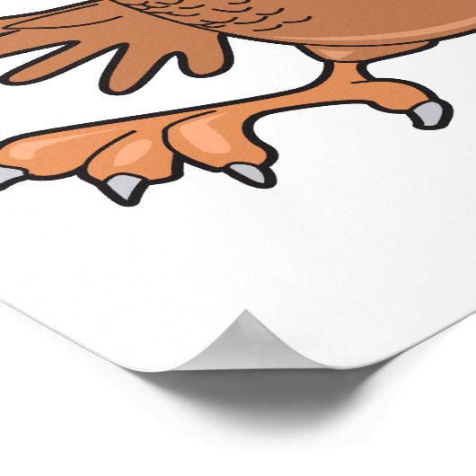 grappige kalkoen poster (Hoek)