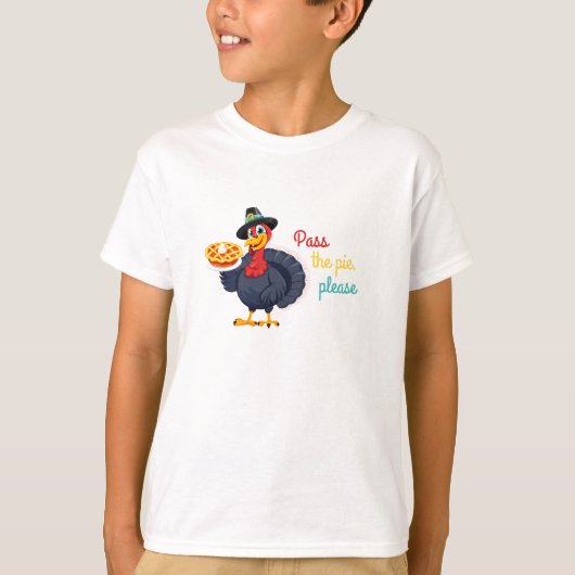 Grappige kalkoen Thanksgiving gewoonte T-shirt (Voorkant)