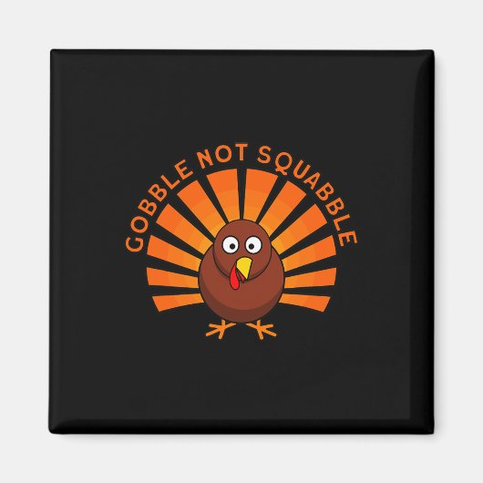 Grappige kalkoen thanksgiving magneet (Voorkant)