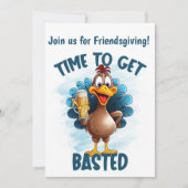Grappige kalkoen Thanksgiving of Vriendendankdag Kaart (Voorkant)