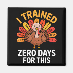 Grappige kalkoen zegt Thanksgiving draaf ik getrai Magneet