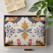 Grappige kalkoenen en herfstbladeren Thanksgiving Tissuepapier (Geschenk)