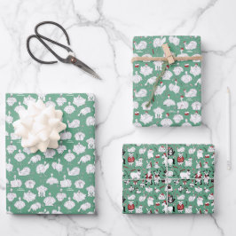 Grappige kalkoenen en kerst op het Boerderij! Inpakpapier Vel