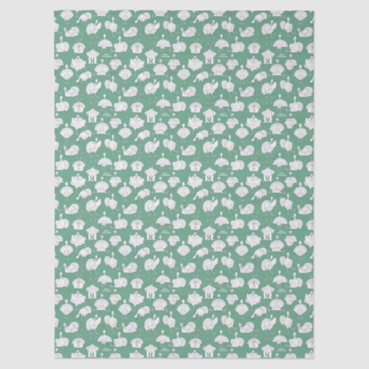 Grappige kalkoenen en kerst op het Boerderij! Tissuepapier (Voorkant)