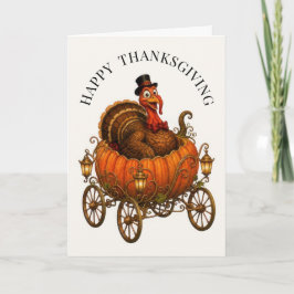 Grappige kalkoenpompoen Thanksgiving Kaart