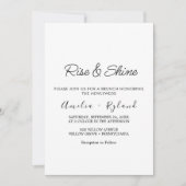 Grappige kalligrafie bruiloft brunch uitnodiging (Voorkant)