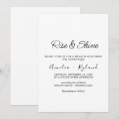 Grappige kalligrafie bruiloft brunch uitnodiging (Voorkant / Achterkant)