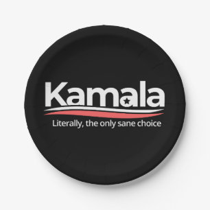 Grappige kamala 2024, letterlijk de enige verstand papieren bordje
