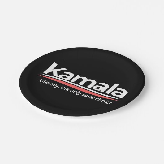 Grappige kamala 2024, letterlijk de enige verstand papieren bordje (Gekanteld)