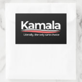 Grappige kamala 2024, letterlijk de enige verstand rechthoekige sticker (Tas)