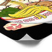 Grappige Kamala Anime Kat Eten Ramen Trump Noodles Poster (Hoek)