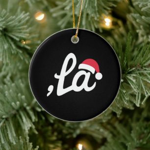 Grappige Kamala Harris 2024 Komma La Kerstmis Keramisch Ornament