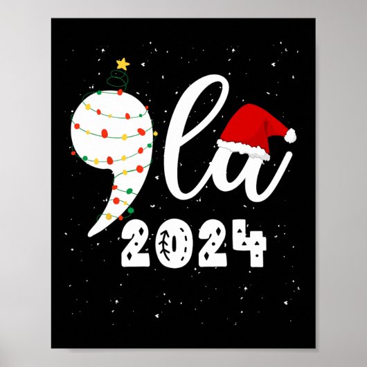 Grappige Kamala Harris 2024 Komma La Kerstmis  Poster (Voorkant)