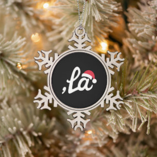 Grappige Kamala Harris 2024 Komma La Kerstmis Tin Sneeuwvlok Ornament