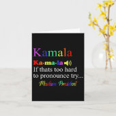 Grappige Kamala Harris 2024 Mevrouw President Harr Kaart (Gele Bloem)