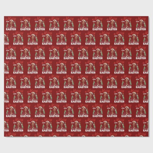 Grappige Kamala Harris Kerstman Hoed Cadeaupapier (Vlak)