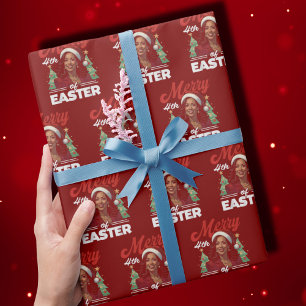 Grappige Kamala Harris Kerstman Hoed Cadeaupapier