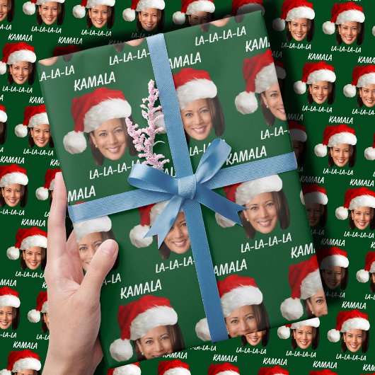 Grappige Kamala Harris Kerstmis Cadeaupapier