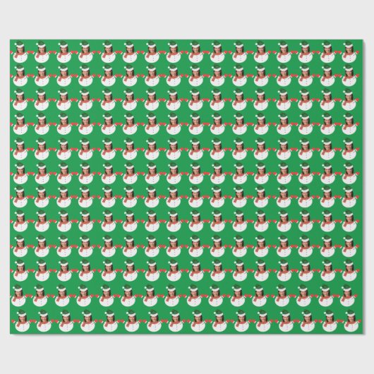 Grappige Kamala Harris Snowman Custom Face Foto Xm Cadeaupapier (Vlak)