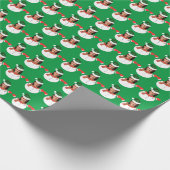 Grappige Kamala Harris Snowman Custom Face Foto Xm Cadeaupapier (Hoek)