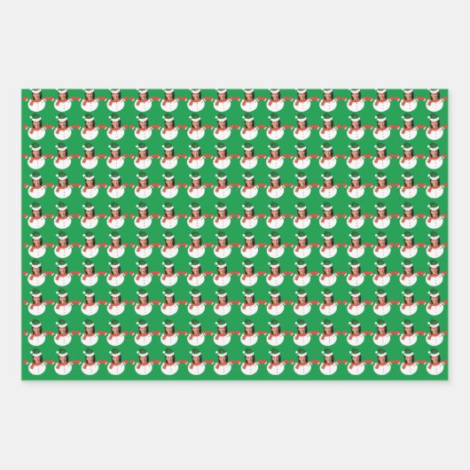 Grappige Kamala Harris Snowman Custom Face Foto Xm Inpakpapier Vel (Voorkant)