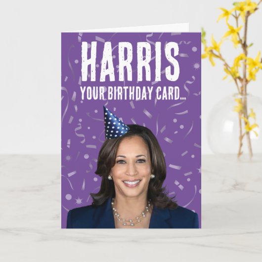 Grappige Kamala Harris Verjaardag - Harris uw kaar Kaart (Gele Bloem)