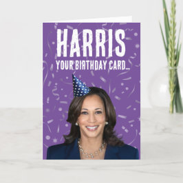 Grappige Kamala Harris Verjaardag - Harris uw kaar Kaart