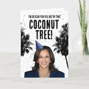 Grappige Kamala Harris Verjaardag - Kokosnootboom Kaart